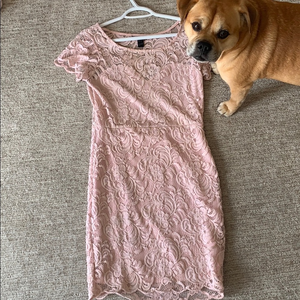 Tight Pink Lace Dress